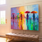 Colorful Umbrella Abstract Painting