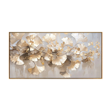 Gilded Ginkgo Branch Abstract Painting