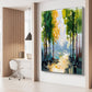 Sunlit City Walkway Impasto Canvas Art