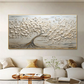 Ethereal Silver Tree Painting