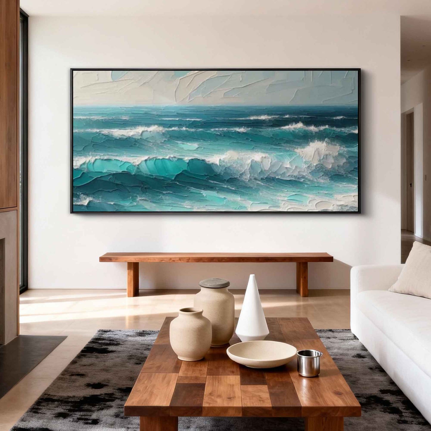 Aqua Tide Textured Seascape