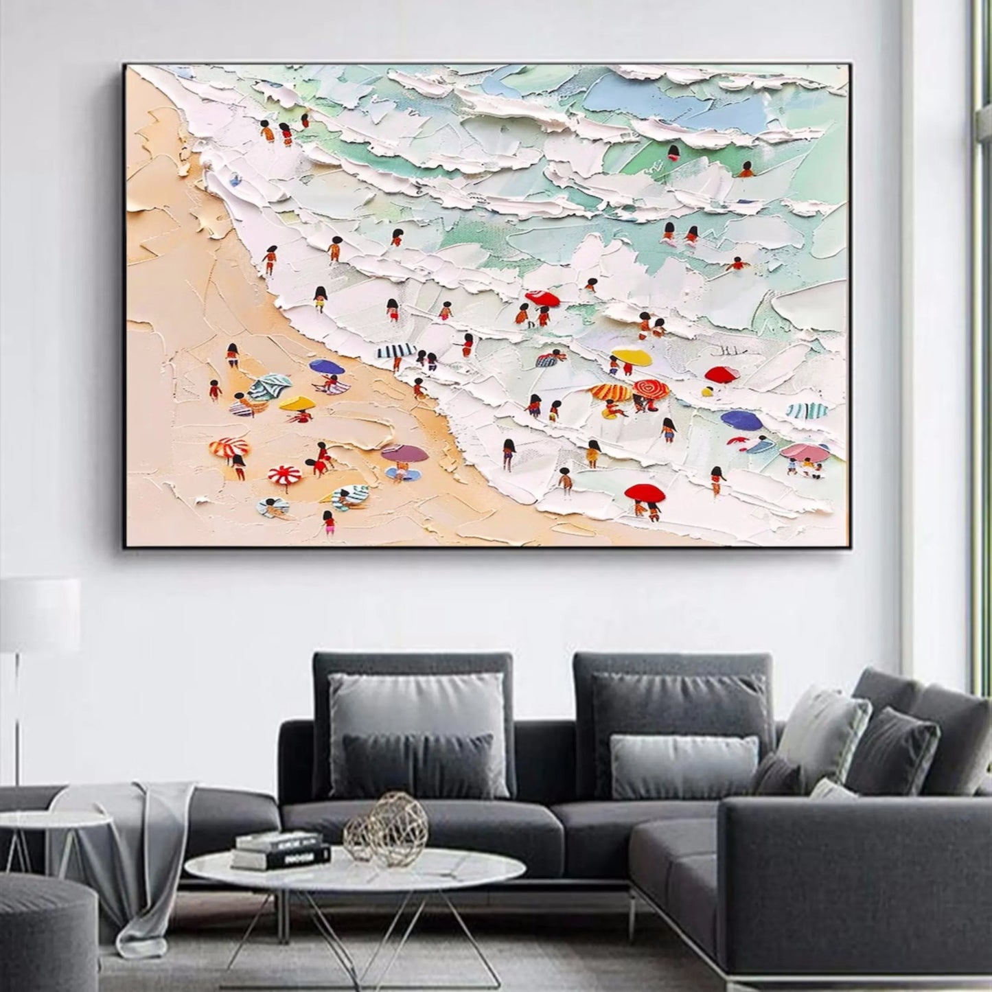 Sun-Kissed Beach-Fun Texture Painting
