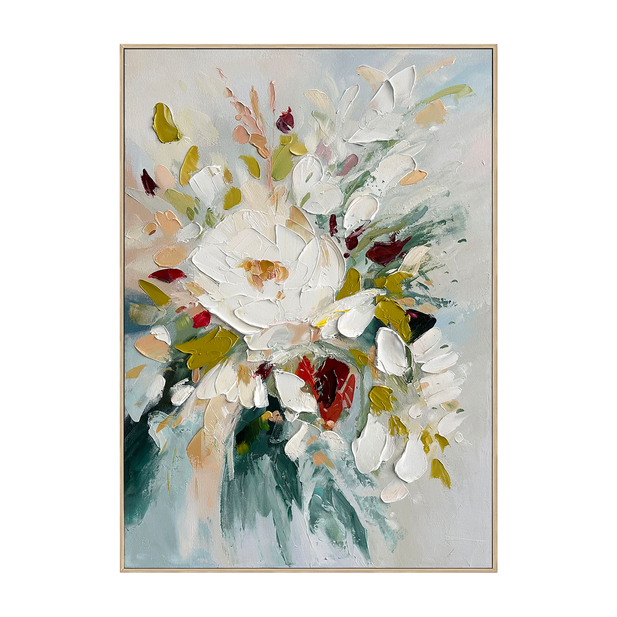 Ivory Bloom Poetic Abstract Painting