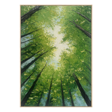 Emerald Canopy Light Forest Painting