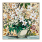 Whispering Petals White Floral Still Life Painting