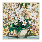 Whispering Petals White Floral Still Life Painting