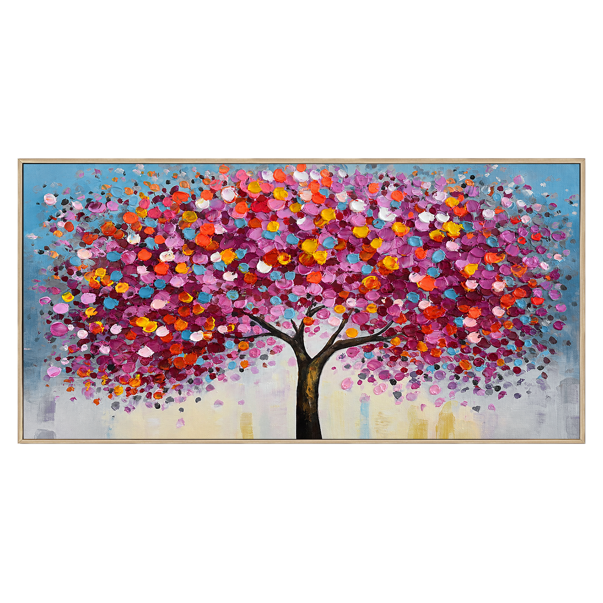 Colorful Tree Textured Painting