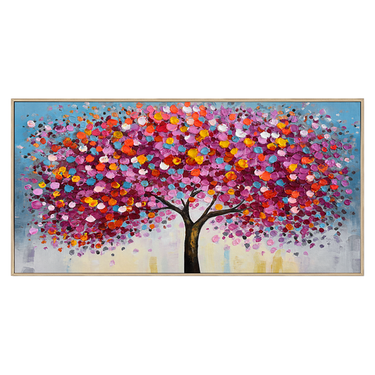 Colorful Tree Textured Painting
