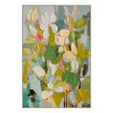 Verdant Whisper Floral Abstract Painting