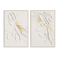 Whisper Bloom White Floral 3D Painting Set Set of 2