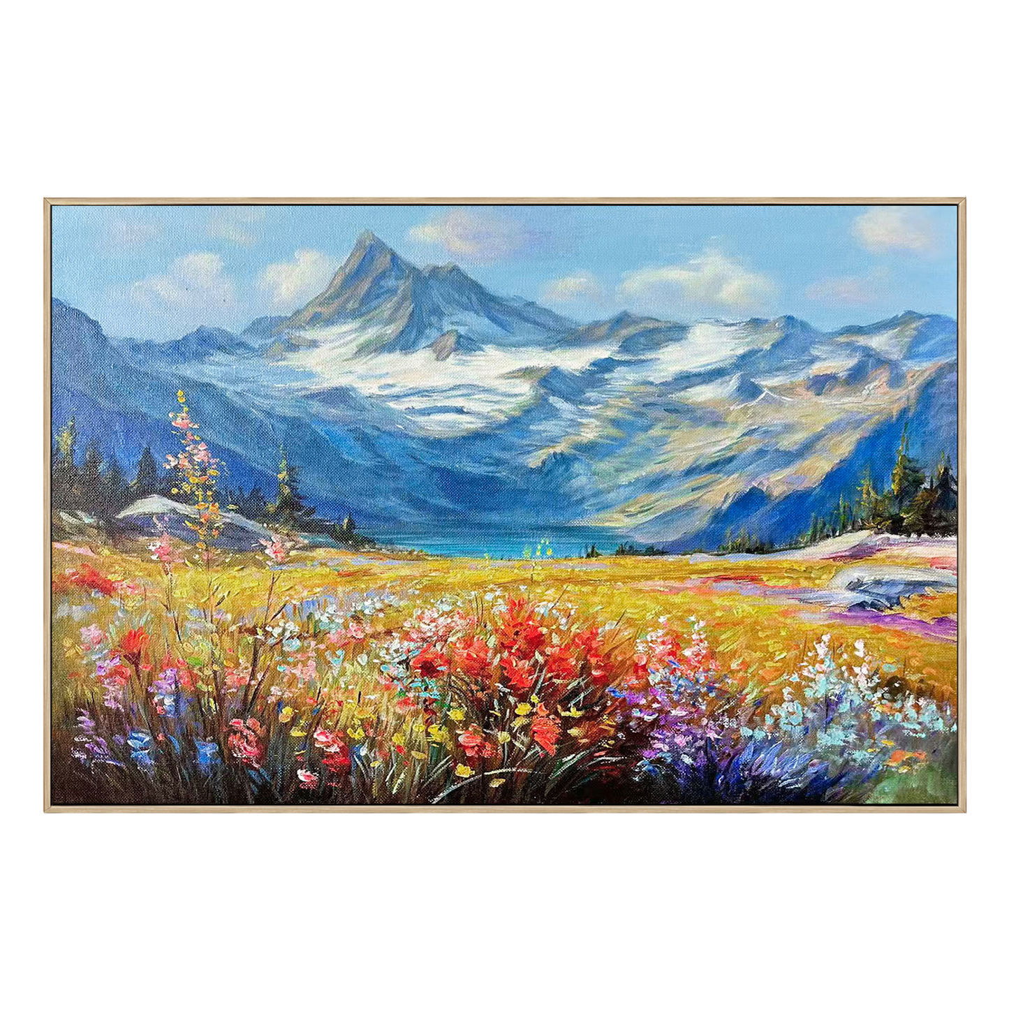 Alpine Bloom Landscape Oil Painting #RIX1 (448)