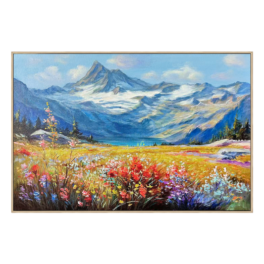 Alpine Bloom Landscape Oil Painting #RIX1 (448)