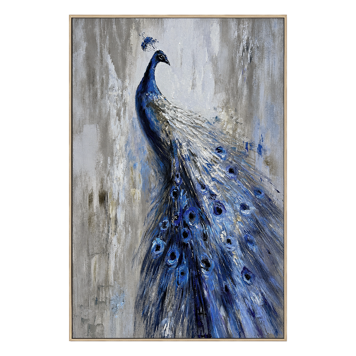 Peacock Textured Oil Painting