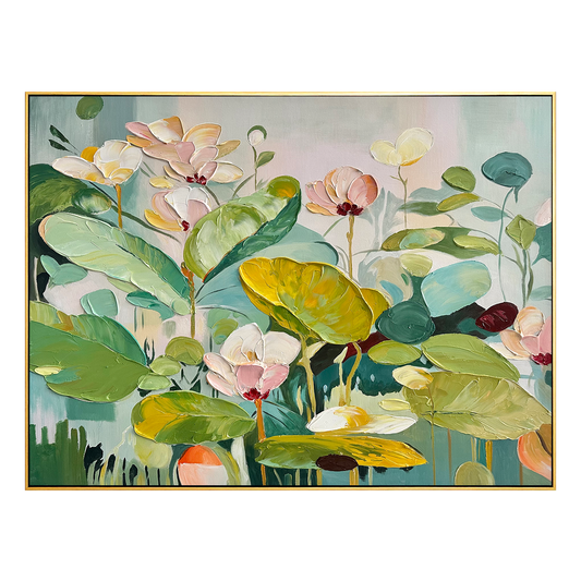 Green Floral Abstract Painting #AR039