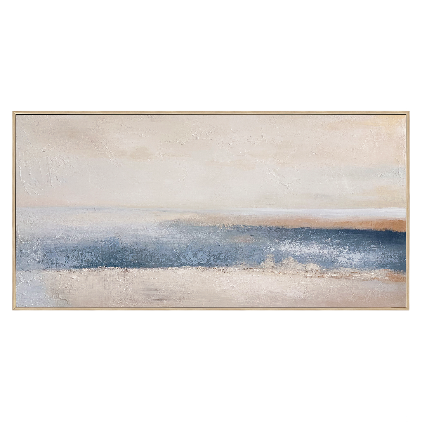 Serenity Coast Blue Abstract Painting
