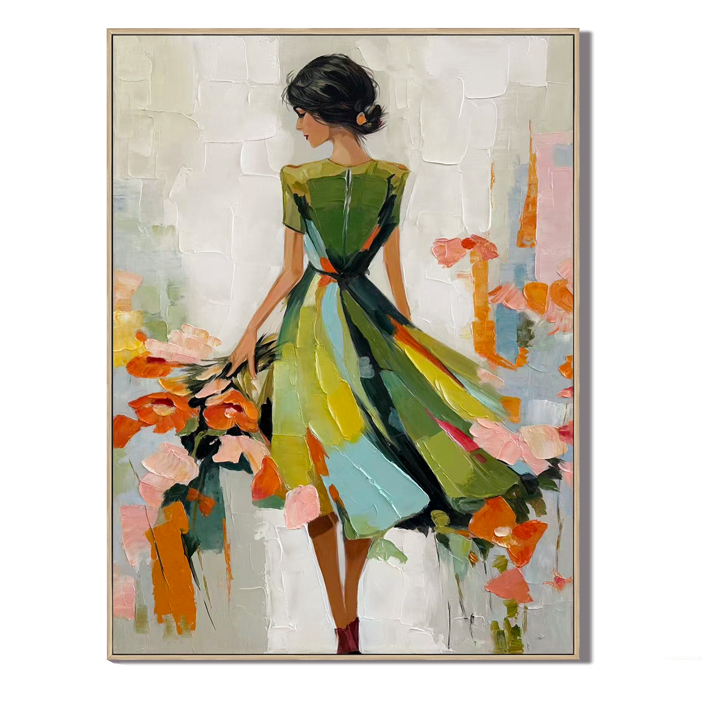 Garden Breeze Figurative Oil Painting #RIX1 (291)