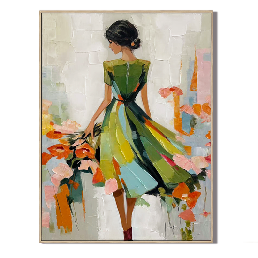 Garden Breeze Figurative Oil Painting #RIX1 (291)