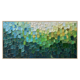 Emerald Mosaic Textured Abstract Painting #RIS2 (314)