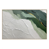 Verdant Ridge Textured Abstract Painting