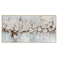 Soft Petal Drift White Floral Abstract Painting