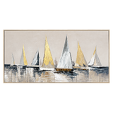 Abstract Sailboat Textured Painting