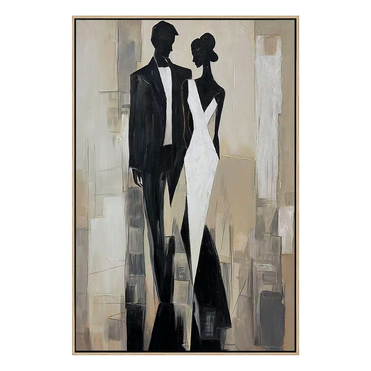 Timeless Grace Elegant Abstract Couple Painting #PH0105£¨4£©