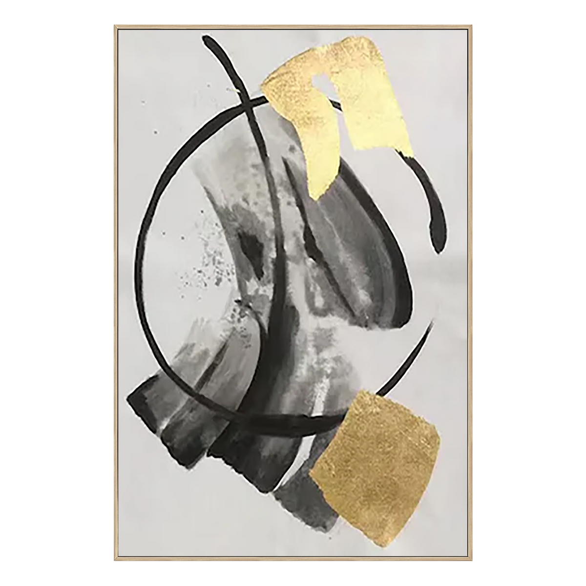 Golden Motion Abstract Painting