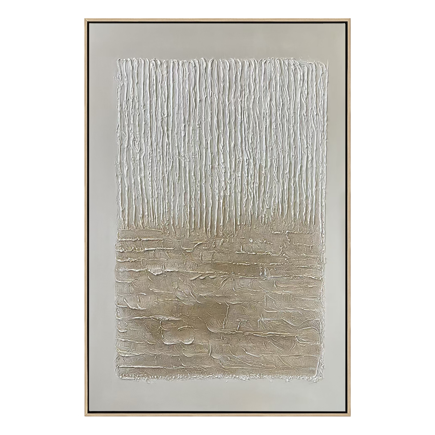 Neutral Cascade Wabi Sabi Canvas Art