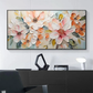 Pink & Orange Floral Textured Painting