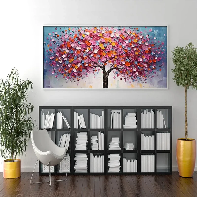 Colorful Tree Textured Painting