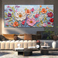 Blossom Symphony Blue Garden Painting