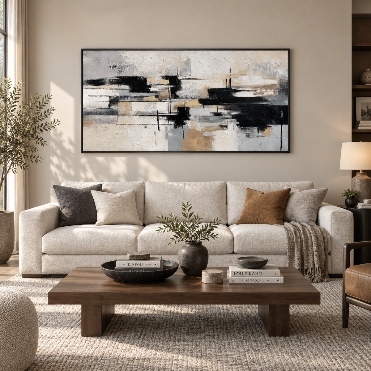 Silent Balance Neutral Abstract Painting