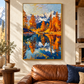 Alpine Ember Autumn Landscape Painting