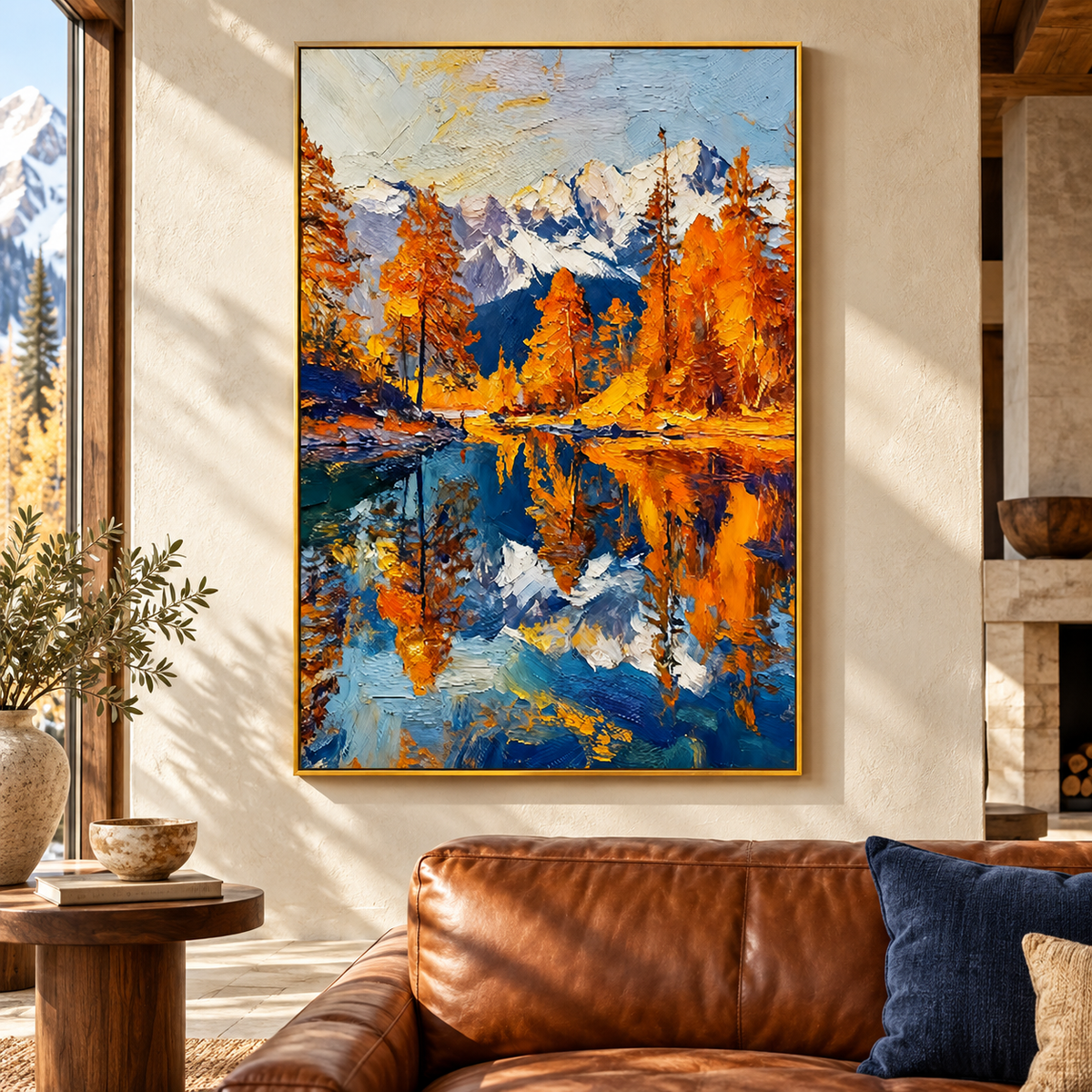 Alpine Ember Autumn Landscape Painting