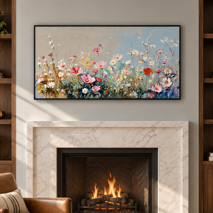Wildflower Textured Painting
