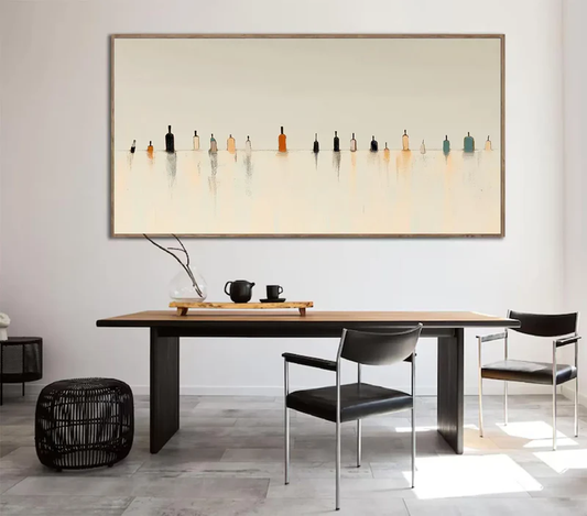 Silent Figures Minimalist Art Painting