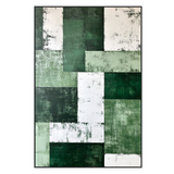 Verdant Geometry Abstract Painting