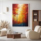 Golden Ember Forest Painting