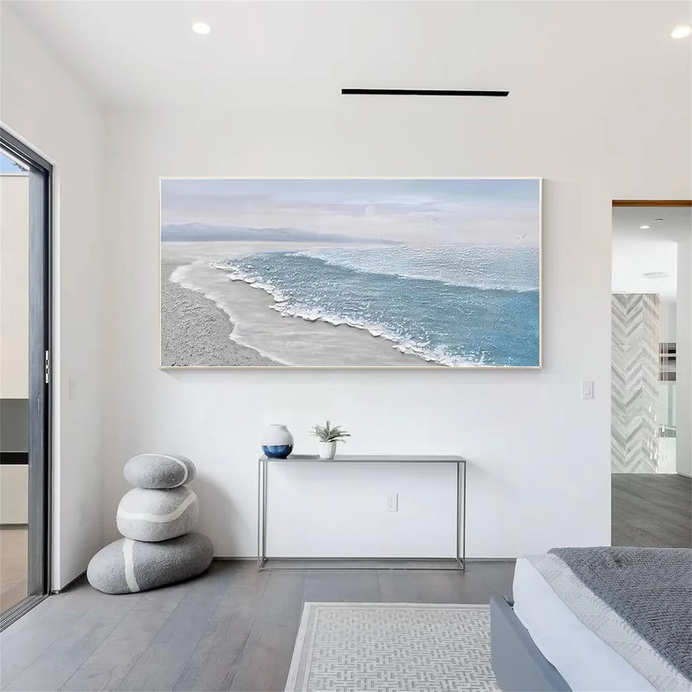 Seabreeze Horizon-Textured Ocean Wall Art