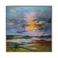 Sunset Harbor Impressionist Landscape Canvas Art