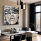 Midnight Whisper Monochrome Portrait Painting