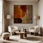 Amber Geometric Abstract Painting