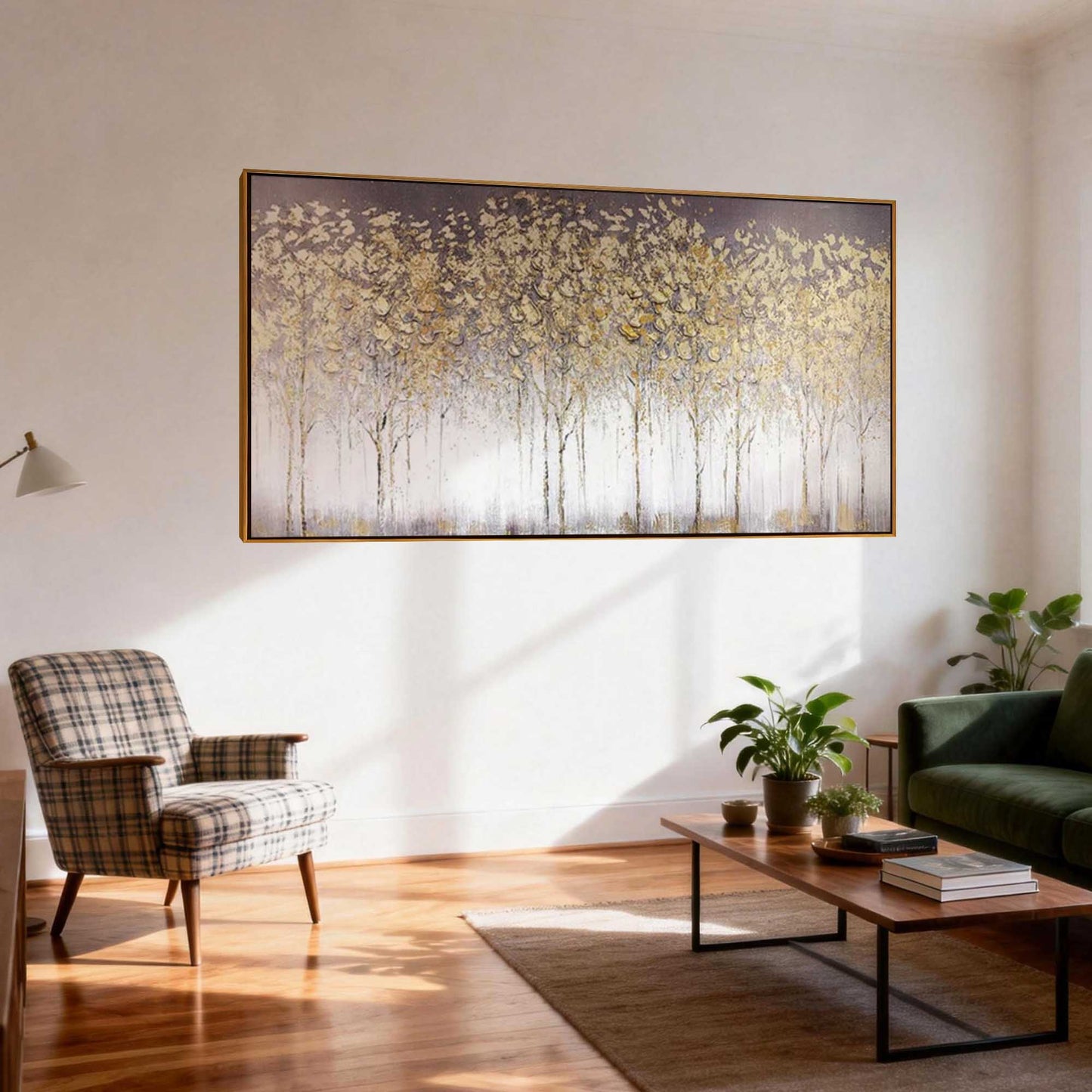 Gilded Aspen Grove Impasto Wall Art