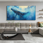 Ocean Dawn Blue Whale Painting