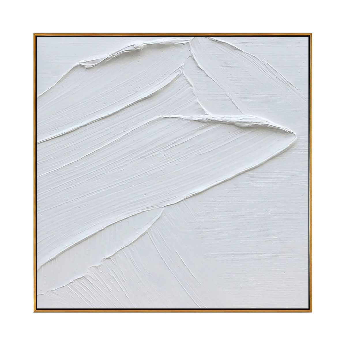 Pure White Swirl Impasto Painting
