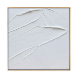 Pure White Swirl Impasto Painting