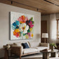 Vibrant Bloom Impasto Floral Oil Painting