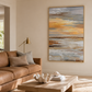 Golden Horizon Abstract Sunset Landscape Painting #RFX4£¨77£©