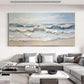 Golden Horizon-Blue Ocean Abstract Painting