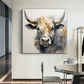 Golden Strength Bull Painting
